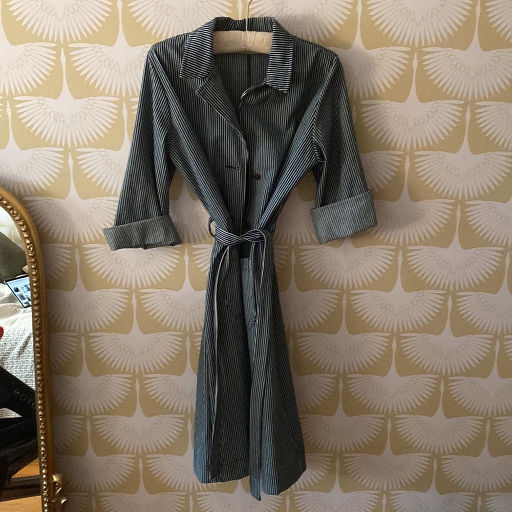 Lykke Wullf Denim Trench Coat size Small